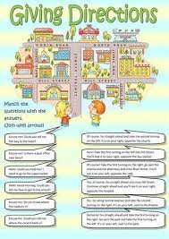 Giving Directions Interactive And Downloadable Worksheet Check Your Answers Online Or Send Them T Direcciones En Ingles Educacion Ingles Vocabulario En Ingles