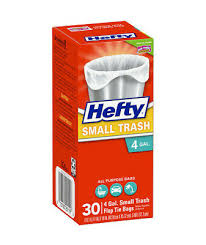 Package contains 40 hefty ultra strong, white, 13 gal. Hefty E20119 4 Gallon Small Flap Tie Trash Bags 30 Count 9 43 Picclick Uk