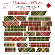 Christmas Digital Washi Tape Commercial Use Tape Clipart Etsy In 2021 Washi Tape Digital Sticker Digital Scrapbook Paper