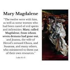 Woman of the Week: Mary Magdalene. “The twelve were with him, as well as  some women who had been cured of evil spirits and infirmities:... |  Instagram