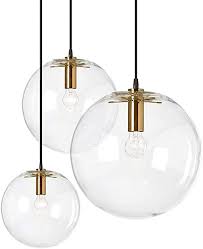 H Xd Global Spherical Led Clear Glass Hanging Light Creative Single Pendant Light Ceiling Light B Ball Pendant Lighting Pendant Light Single Pendant Lighting