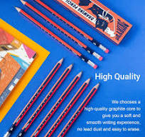 Woomer HB Pencils Set of 10 Pre-sharpened Pencils with Eraser