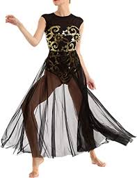 Maybe you would like to learn more about one of these? Freebily Women Floral Sequins Lyrical Modern Contemporary Dance Costume Ballet Leotard Maxi Dress Amazon Co Uk Sports Outdoors