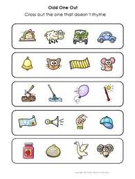 Rhyming Words Odd One Out Special Education Rhyming Words Special Education Visualizing Activities