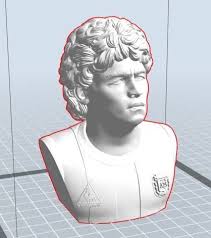 Diego Maradona Bust Stl File For 3d Printing Diego Maradona Stl Prints