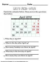 This output when passed into day() it gives you the total days count in the month. Days Of The Month Calendar Worksheet For Kids
