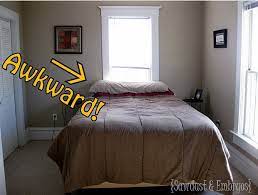 Two bedroom with large windows. How To Mount A Headboard Over A Window Reality Daydream Home Bedroom Layouts Home Bedroom