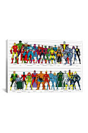 Marvel Comics Book Character Size Chart Canvas Print On