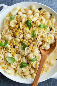 Orecchiette With Corn Jalapeno Feta And Basil Recipe Recipe Summer Pasta Recipes Orecchiette