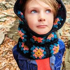 CROCHET PATTERN Colorful Granny Square Balaclava Pattern Only