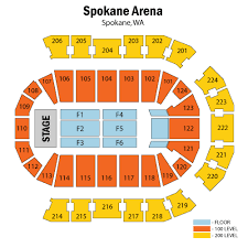 spokane arena spokane tickets schedule seating chart