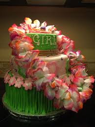 Hawaiian Baby Shower Fondant Baby Cake Www Daydreamcupcakes Com Hawaiian Baby Showers Hawaiian Baby Baby Shower Cakes Girl