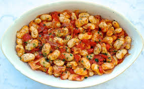 This recipe will yield 4 servings if prepared as directed. Gigantes Plaki Tender Greek Roasted Beans In Tomato Sauce