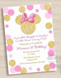 My first birthday | pink and gold mouse ears! Pink And Gold Baby Shower Invitations Inspirational 10 Minnie Mouse Pink Gold 1st Bi Minnie Mouse Invitations Birthday Invitations Gold Baby Shower Invitations