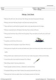 Primaryleap Co Uk Vikings Fact Sheet Worksheet Viking Facts Fact Sheet Vikings For Kids