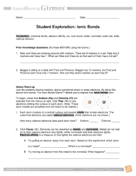 Ionic formulas cut and paste docx betterlesson. Ionic Bonds Gizmo Answer Key Fill Out And Sign Printable Pdf Template Signnow