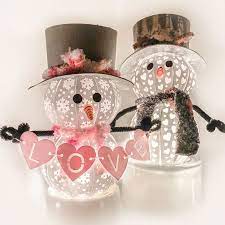 Download Light Up Snowman Svg And Printable 3d Paper Craft Heart Filled Spaces