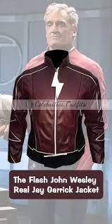 Henry Allen The Flash Real Jay Garrick Costume Leather Jacket Celebrities Leather Jacket Celebrity Jackets Stylish Leather Jacket