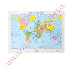 Mappa geografica e politica mondiale. Carta Geografica Da Banco Mondo Politica Fisica A4 21 X 29 7 Cm
