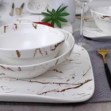 We did not find results for: Service De Table En Porcelaine 25 Pieces Effet Marbre Blanc Et Dore