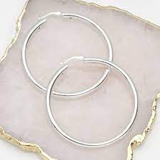 Large chunky silver hoop earrings. Sterling Silver Large Hinged Hoop Earrings Hurleyburley