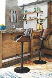 Amazon Com Ashley Furniture Signature Design Bellatier Adjustable Height Bar Stool Multi Kitchen Dining Swivel Bar Stools Bar Stools Modern Bar Stools