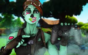 This is a 3d fortnite thumbnail with a ghoul trooper holding a sign with @dedlusve's code! Fortnite Controller Wallpapers Wallpaper Cave