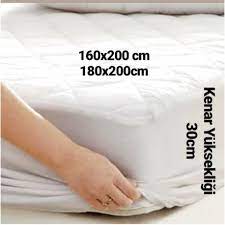 kapitoneli fitted lastikli yatak koruyucu alez cift kisilik 160x200