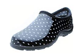 Black And White Polka Dot Shoes Women S Women S Rain Garden Shoes Black White Polka Dots With Images Rain Shoes Black Shoes Garden Boots