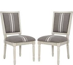 Buchanan Set Of Two Gray Rect Side Chairs By Valerie Qvc Com Upholstered Side Chair Side Chairs Dining Dining Chairs