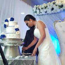 Why is blue the color of a wedding cake? White Silver And Royal Blue Adrii S Gourmet And Design Facebook