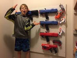 These stackable cases are versatile in that they're integrated as one and can also be easily disassembled into smaller. Nerf Gun Wall Storage The Midwesterner