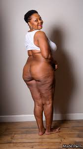 Porn image of barefoot african american big hips woman nude big ass hairy  created by AI