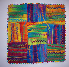 Zig Zag 5 Art Quilts Elementary Art Projects Fabric Art