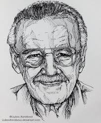 Stan Lee By Liubovkorotkova Avengers Drawings Marvel Art Drawings Art Drawings
