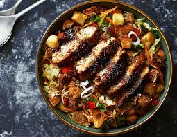 With boneless, skinless chicken breasts, it's easy to make a flavorful chicken dinner in a flash! Grilled Chicken Cabbage Salad Recipe With Raspberry Balsamic Dressing Grilled Chicken Salad Recipe Eatwell101