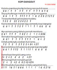 Berikut kunci gitarnya f g kartonyono neng ngawi medot janjimu c g am ambruk cagak ku nuruti angen angenmu f sak kabehane wes tak turuti g tapi malah mblenjani. Not Angka Pianika Lagu Kopi Dangdut Fahmi Shahab