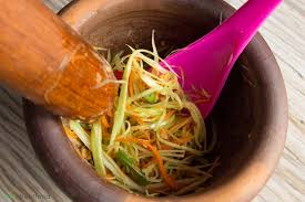 Thai Papaya Salat Som Tam Rezept Rezept Papaya Salat Rezepte Salat