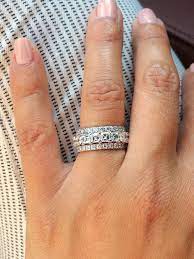 Two Diamond Eternity Bands With An Asscher Eternity Band In The Middle Eterni Diamond Infinity Wedding Band Eternity Ring Diamond Diamond Band Engagement Ring