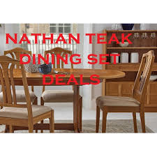 Teraves dining table set for 4/computer desk,kitchen table with 2 chairs and a b. Teak Dining Set Price Nathan Furniture Furniturebrands4u