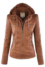Stylish Convertible Collar Long Sleeve Solid Color Zippered Women S Jacket Leather Jackets Women Faux Leather Jacket Women Fall Fashion Coats