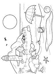 the beach its activities coloring page pages cool ballon de coloriage
