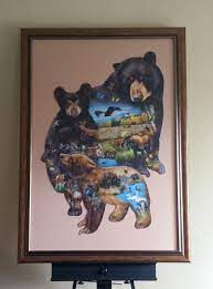 Maybe you would like to learn more about one of these? Framed 1000pc Bear Family Adventure Puzzle Wall Art Part Of Our Shaped Puzzle Collection Paintings And Photographs Cannot Puzzle Art Southwestern Artwork Art