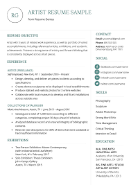 Give yourself a job title that reflects the nature of your freelance work Artist Resume Sample Writing Guide Resume Genius