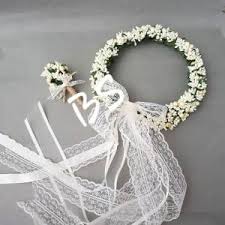 Krem Kir Cicekli Cember Gelin Taci Ve Damat Yaka Cicegi Dis Cekim Nisan Taci Kina Taci Lohusa 394871131 Dugun Buketleri Yaka Cicegi Nisan