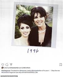 Kim kardashian west shares birthday photos from private island. Kim Kardashian Brings Back The 90s In A Big Way With A Throwback Snap From Her Prom With Kris Jenner Daily Mail Online