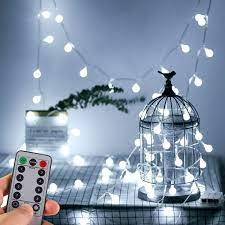 Maybe you would like to learn more about one of these? Amazon Com Wertioo Battery Operated String Lights 33ft 100 Leds Globe Christmas Lights With Remote Control For Outdoor Indoor Bedroom Garden Christmas Tree 8 Modes Timer White Home Kitchen