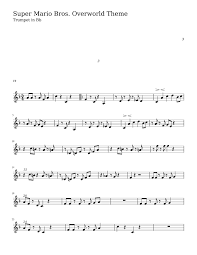 Mario Bros Sheet Music For Voice Download Free In Pdf Or Midi Trumpet Music Trumpet Sheet Music Mario Bros