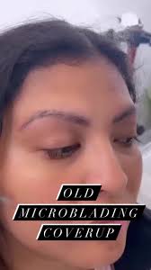 Watch me transform this beauty’s brows by covering her old manual  microblading work with ombré microshading. 💁🏾‍♀️ #microblanding  #ombremicroshading #tattoocoverup #757ombrebrows #757brows ...