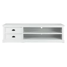 Dote D Un Grand Plateau Ce Meuble Tv Blanc Vous Offrira L Espace Necessaire Pour Installer Votre Ecran Tv Unit Furniture Stores Nyc Wooden Tv Unit